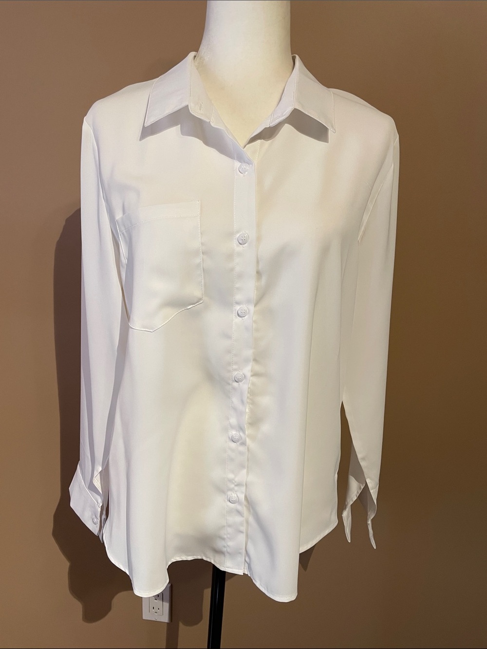 Classic White Button-Up Blouse